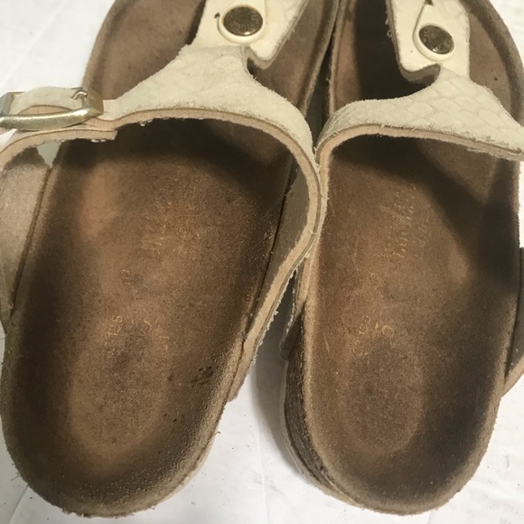 BIRKENSTOCK GIZEH Thong Sandal Flip Flops Snake Print Sandals Vegan Leather Eva - Picture 3 of 10